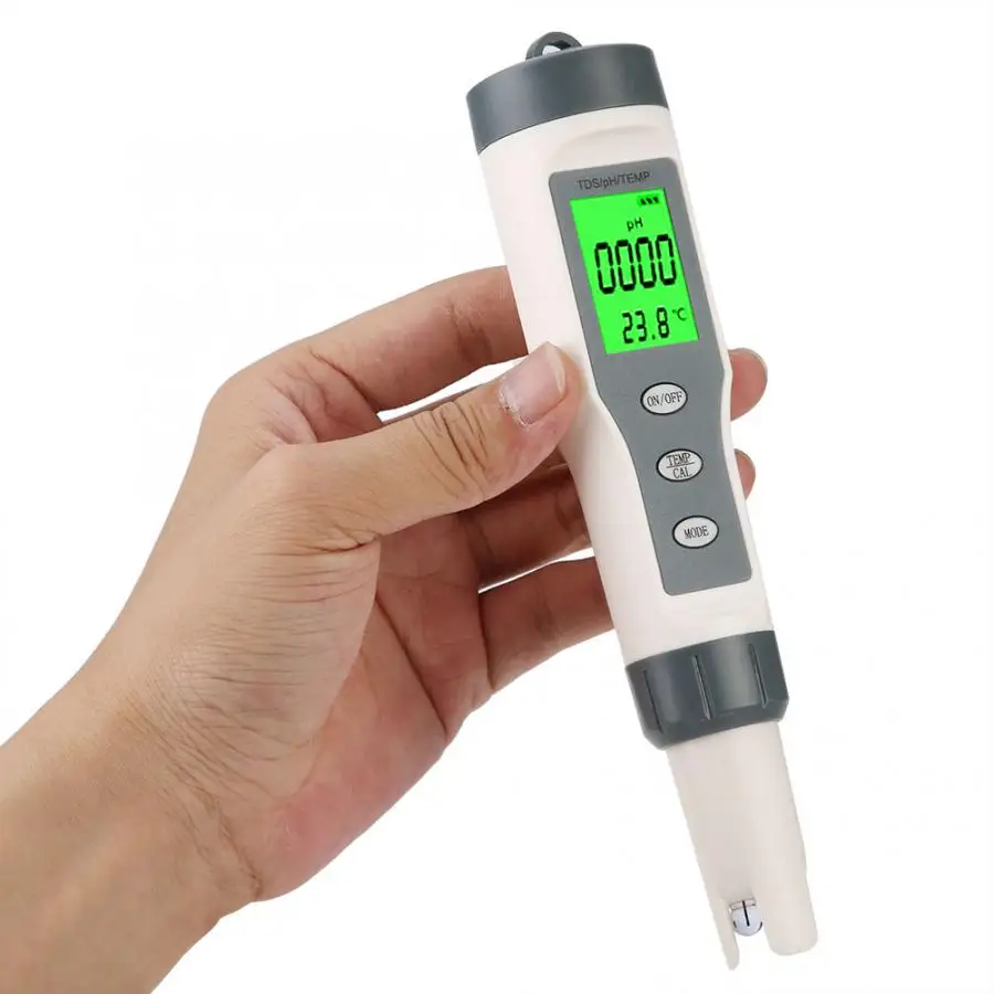 

Aquarium TDS Test Meter Portable Digital Water TDS Tester 3 In 1 Portable Digital TDS PH TEMP Meter Water Quality Tester