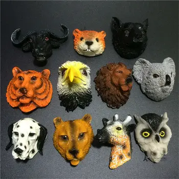 

Free shipping Jungle Zoo Animals Cool Fridge Magnets Figures Tourist Souvenir home office decoration toys party supply kids gift