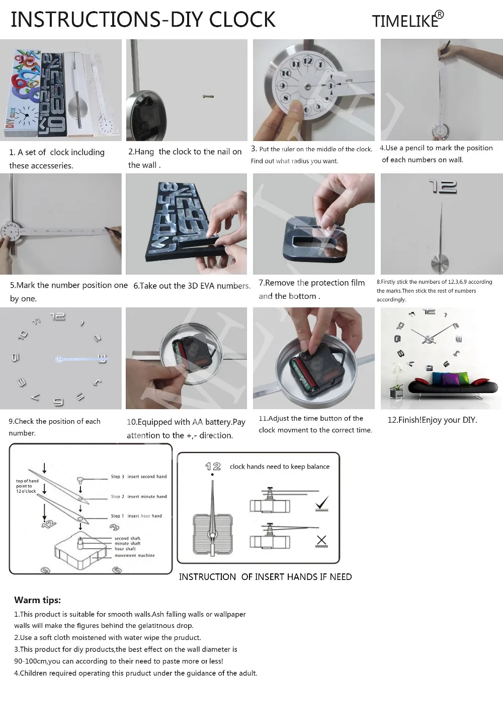 DIY clock instruction for T43-series