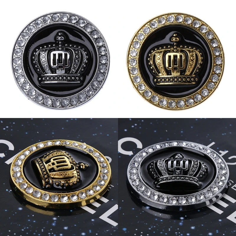 Auto Car 3D Diamond Crown Metal Badge Stickers Decals Personalized Decoration