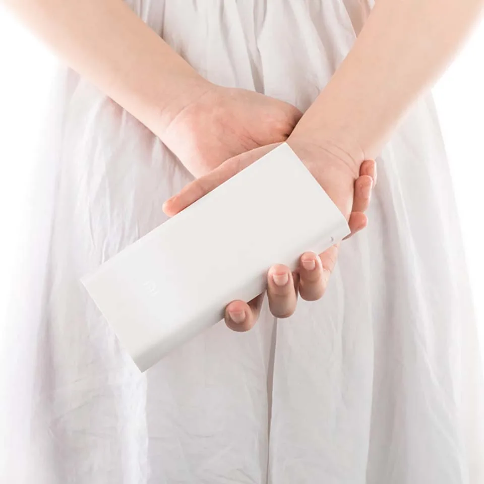 Original Xiaomi Power Bank 20000mAh 2C Portable Charger Support QC3.0 Dual USB Mi External Battery Bank 20000 with Silicone Case