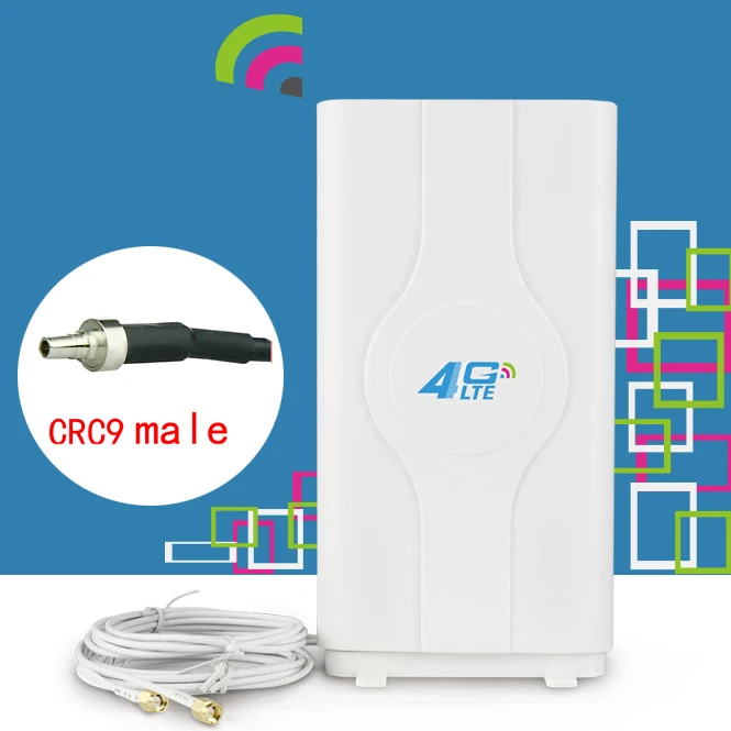 3g 4G LTE Антенна мобильная антенна усилитель mimo панельная антенна 2* SMA-male/TS9/CRC9 разъем с 2 м кабелем 700~ 2600 МГц 88dBi - Цвет: CRC9