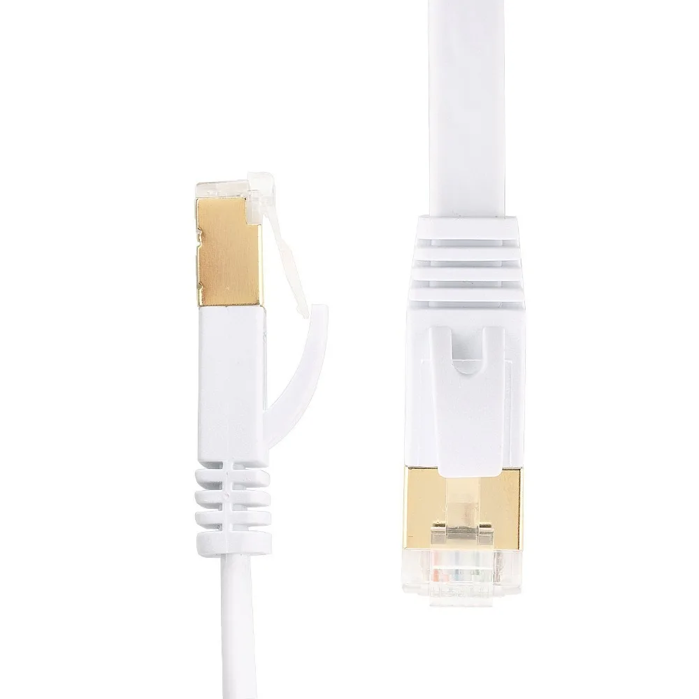 Плоский Соединительный сетевой кабель 0 3 м Cat7 Ethernet экранированный (STP) с Snagless Rj45