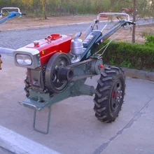 Walking Tractor 15HP Agricultural Transport Machinery Diesel Oil Tractor Farm Implements Auxiliary Machine