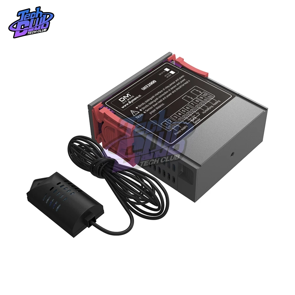 SHT2000 AC 110V 220V DC 12V 10A цифровой регулятор температуры и влажности домашний холодильник термостат гигрометр