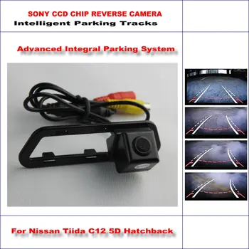 

HD SONY Car Rear Camera For Nissan Tiida C12 5D Hatchback 2011-2015 Intelligent Parking Reverse Backup NTSC RCA AUX 580 TV Lines