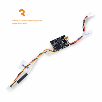 

1PC 5.8GHz Video Transmitter VTX with PIT/25mW/200mW Adjustable Support SmartAudio MMCX Antenna NTSC/PAL for RC FPV Drone Parts