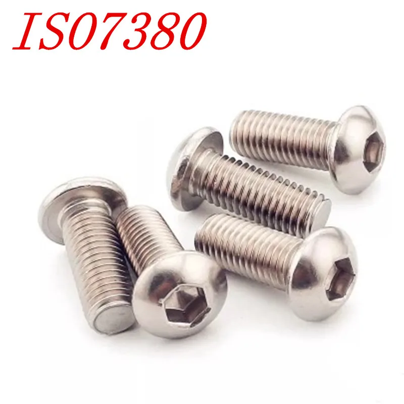 200-1000 шт. M2 M2.5 M3 m4 iso7380 круглая Шестигранная головка болты Болты с грибовой