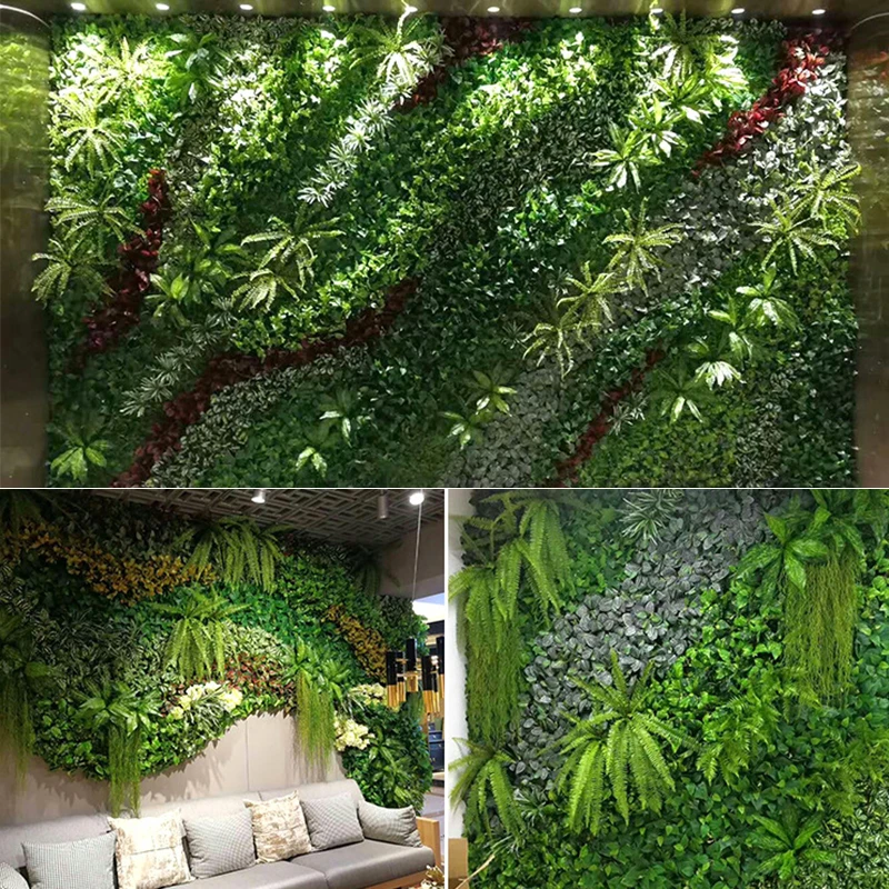Искусственный газон имитация растений Ландшафтный зеленый пластиковый газон Дверь Магазин изображение фон трава Флорес Настенный декор