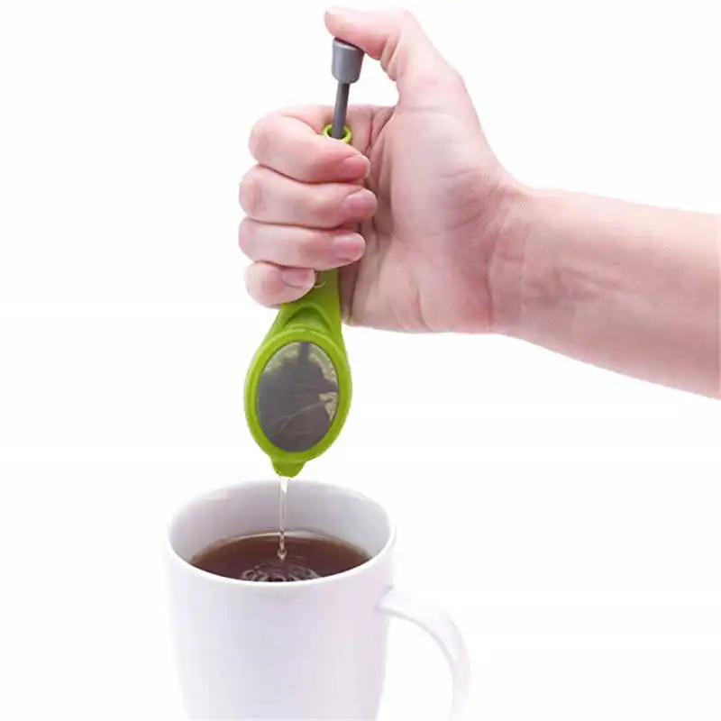 

Tea Infuser Built-in plunger Healthy Intense Flavor Reusable Tea bag Plastic Tea&Coffee Strainer Measure Swirl Steep Stir&Press