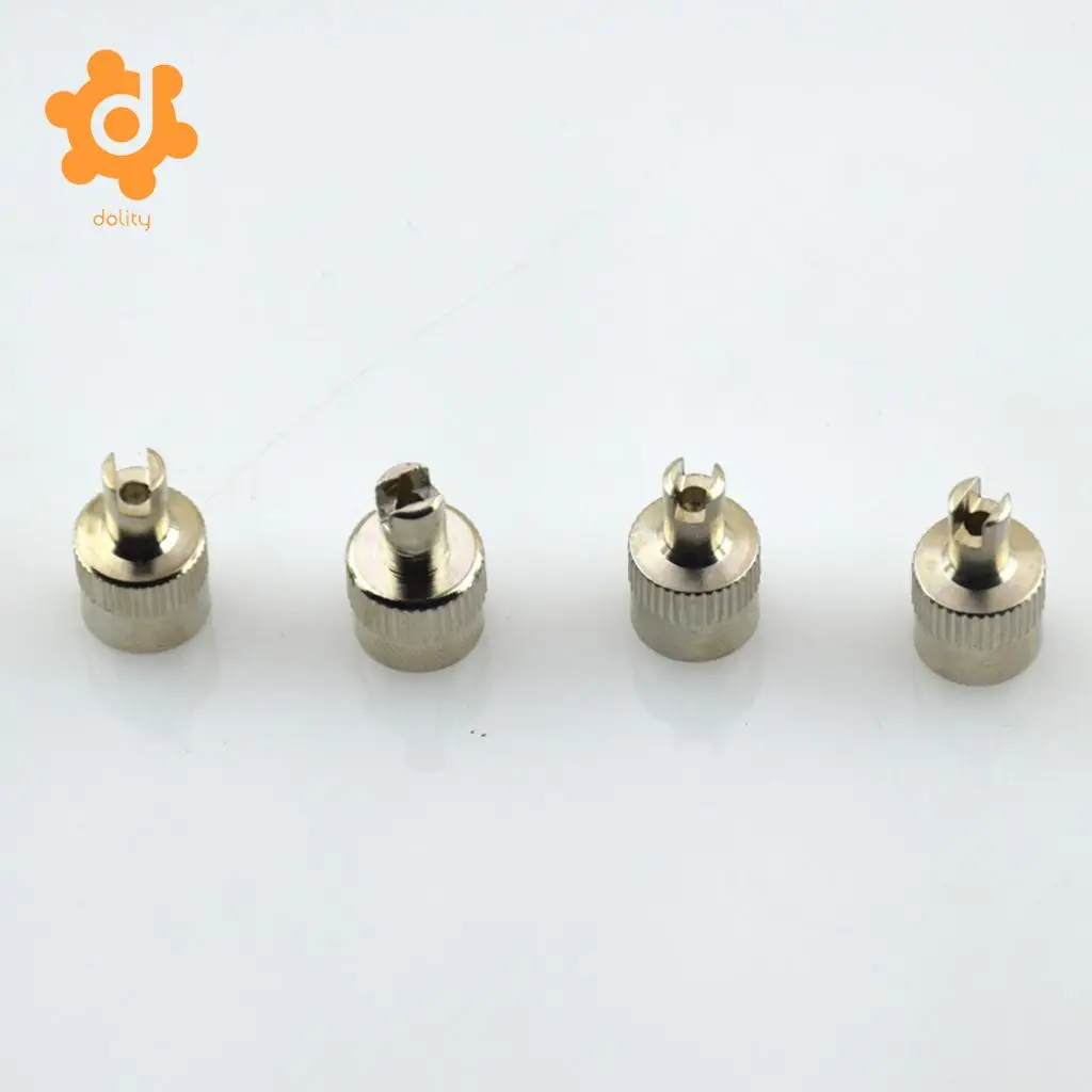 4 Pieces Motorcyle Car Slotted Head Valve Stem Caps with Core Remover Tool Set of 4 slotted caps With Valve Core Remover