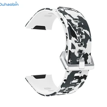 Ouhaobin модный спортивный силиконовый браслет, камуфляжный ремешок на запястье, сменный Браслет для Fitbit, ионные ремешки для часов Nov7