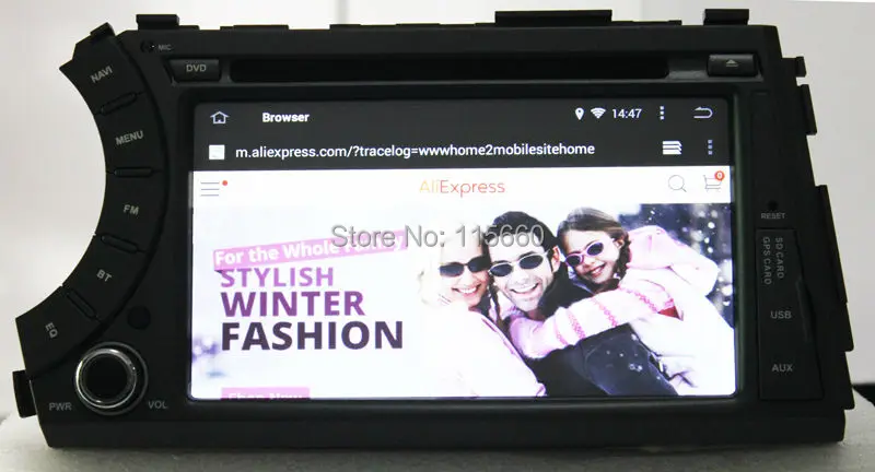 Android 4.4 Car DVD for Ssangyong Actyon-Kyron 8