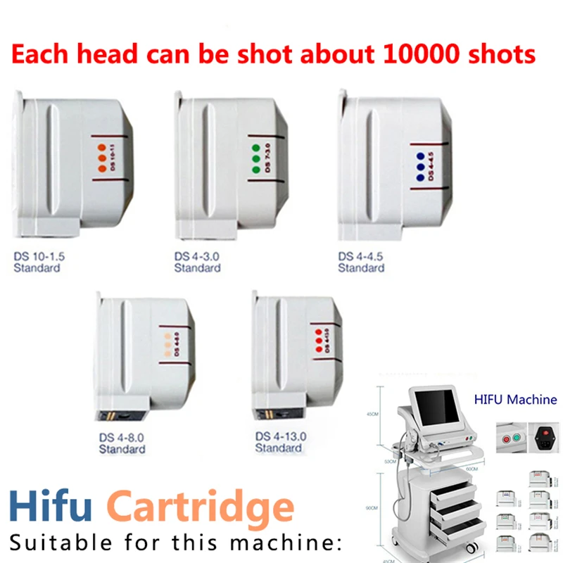 

10000 shots HIFU Transducer /Exchangeable HIFU facial body Cartridge for Ulformula1 HIFU Ultrasound Face Machine Anti Aging