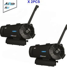 2 шт. 1000 м Airide R2Motorcycle Bluetooth группа гарнитура 4 всадников FM MP3 громкой связи BT переговорные для полный уход за кожей лица шлем