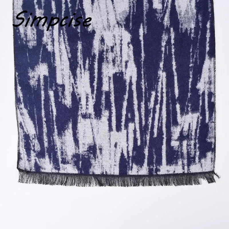 mens dress scarf Men Winter warm Scarfs Doodle Printed Scarf Business Man style Brand Design Cashmere Wraps A3A18925 male scarf