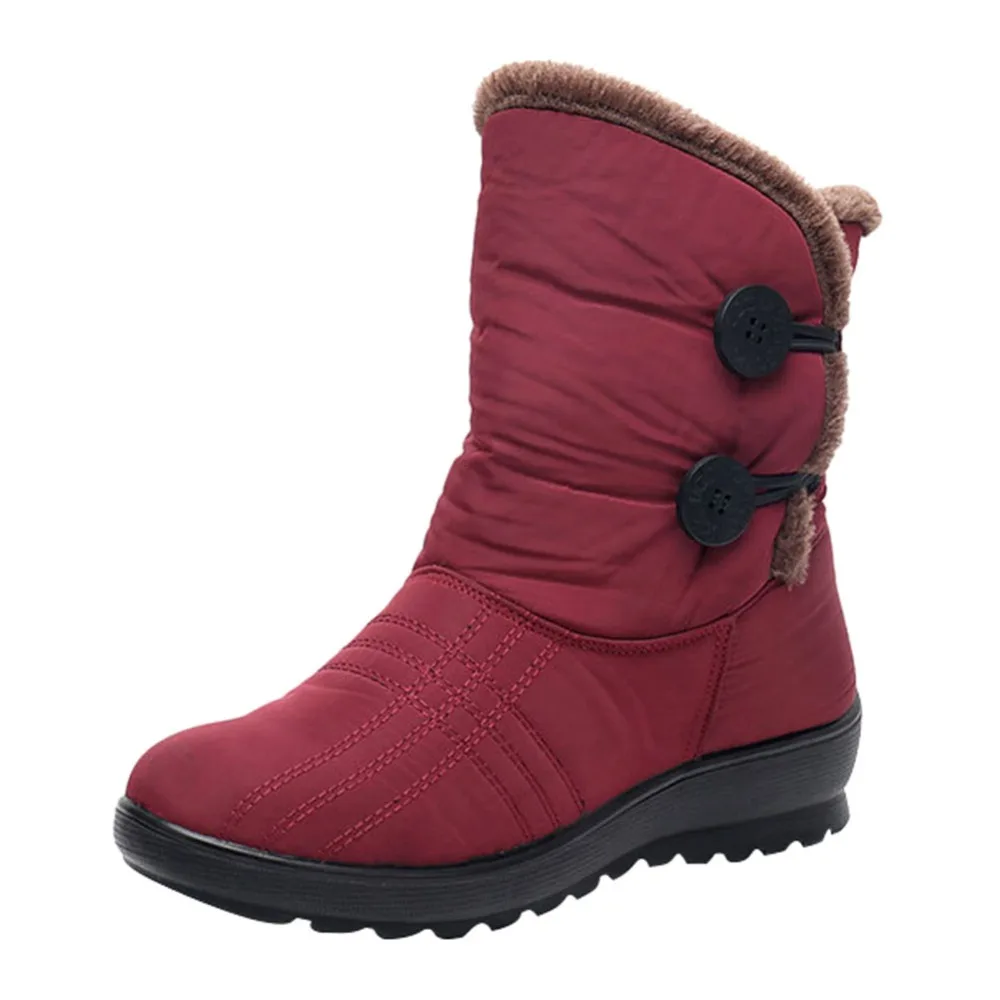 

Antiskid Waterproof Snow Boots Women Winter Boots Button lady Shoes Flexible Winter Shoes Woman Warm Casual botas mujer invierno