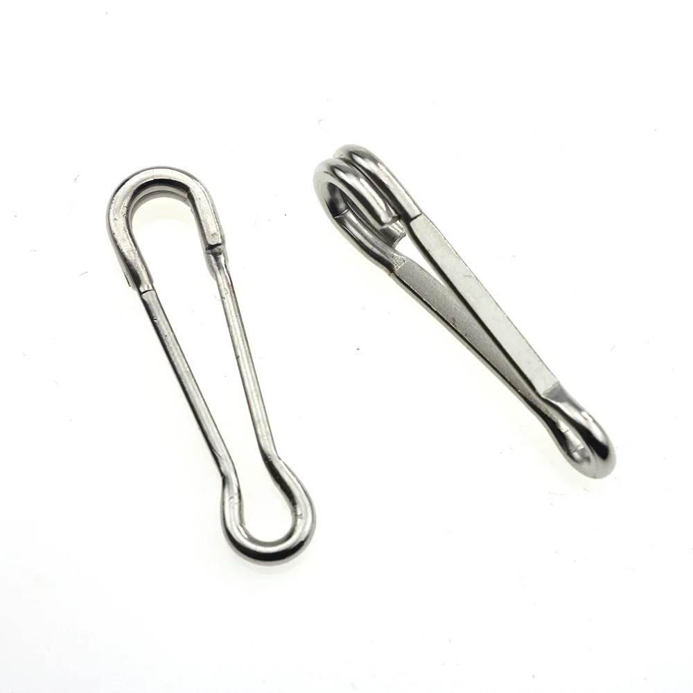 50Pcs Fly Fishing Karabinerhaken Links Connectors Angeln Swivels Hooked Snap 50Pcs Fly Fishing Karabinerhaken Links Connectors Angeln Swivels Hooked Snap
