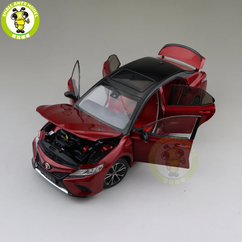 1/18 Toyota New Camry 2018 Sport 8th generation литая машина модель игрушки для детей подарочная коллекция красный с черным верхом