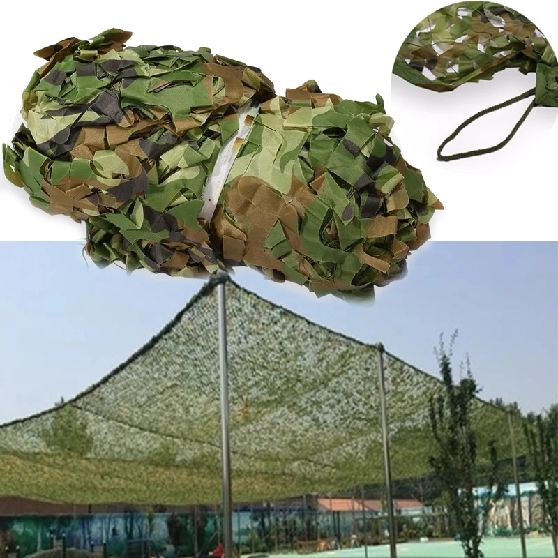 Army Sunshade Fence Net Camouflage Tarp Rope Nets Photograph Car Cover Stealth Camping Military Canopy Blind for Hunting culpeo Camo Netting Party Decoration