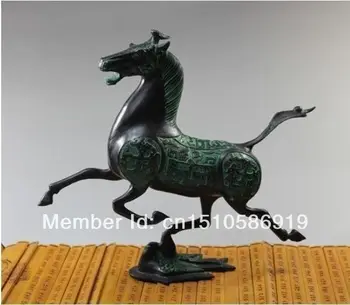 

Oriental Vintage China bronze statue horse fly swallow Figures