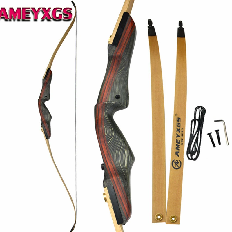 

62inch 25-50lbs Traditional Recurve Bow Right Hand Takedown Bow For Outdoor Camping Shooting Training Archery Accessories
