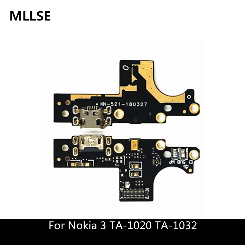 Для Nokia 3 TA-1020 TA-1032 USB зарядное устройство Micro зарядный разъем порт док-станция Соединительная плата гибкий кабель с микрофоном запасные части