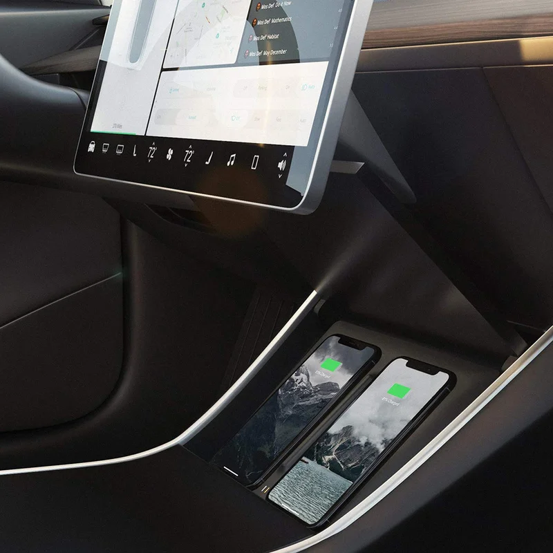 

Wireless Phone Device Charging Dock Center Console Charger for Tesla Model 3 Phones Charging Accessories Wireless Charger New