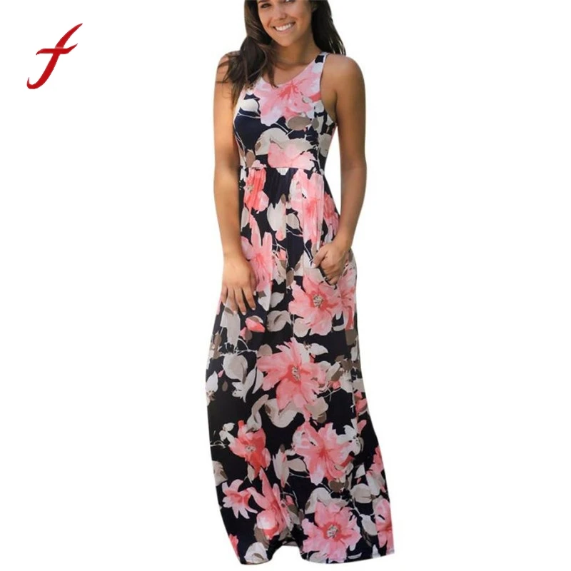 Watermelon Red Maxi Summer Dress