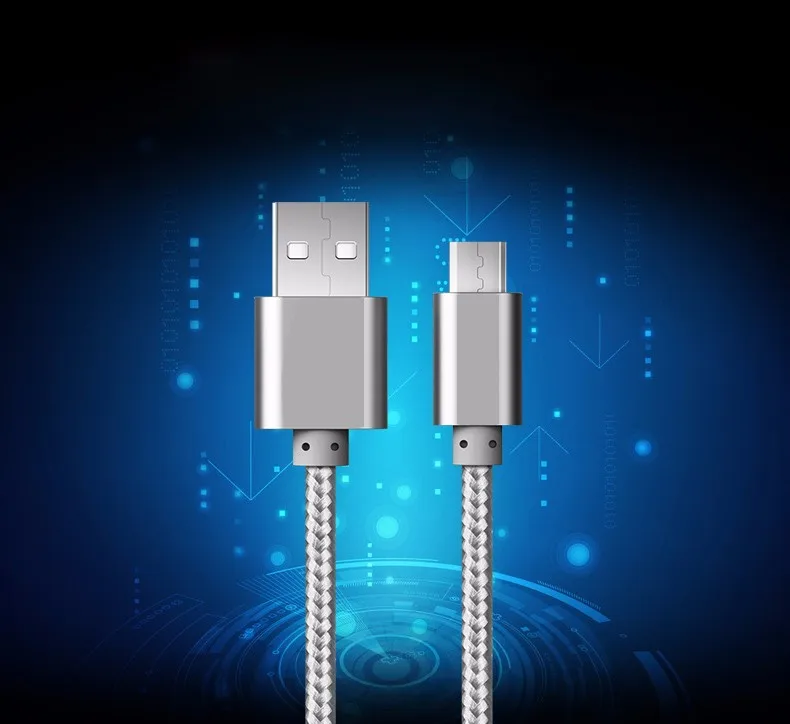 3 фута 1 м микро USB кабель Быстрая зарядка прочный нейлоновый плетеный кабель для зарядки данных для samsung Xiaomi huawei LG android смартфон