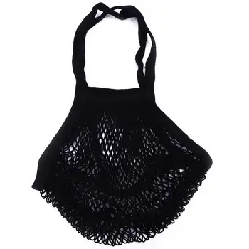 

2018 new fashion and high quality Reusable Fruit String Grocery Shopper Cotton Tote Mesh Woven Net Shoulder Bag shopping bags