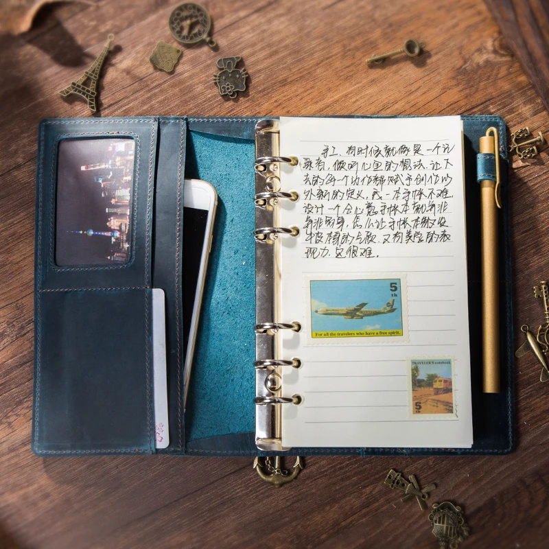 Diary Travel Journal Planner Craft Vintage Genuine Leather Notebook A5 A6 A7 Recycling Rind Binder Sketchbook For Travel spiral Diary Travel Journal Planner Craft Vintage Genuine Leather Notebook A5 A6 A7 Recycling Rind Binder Sketchbook For Travel spiral