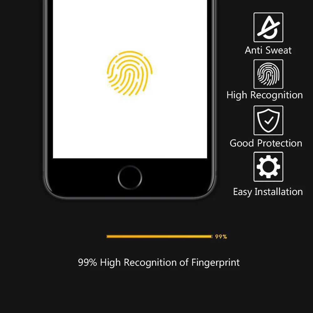 Универсальная наклейка на кнопку «Домой» для iphone 6, 6s, 5, 5S, SE, идентификация отпечатков пальцев, кнопка «домой», защитная наклейка для iphone 7, 8