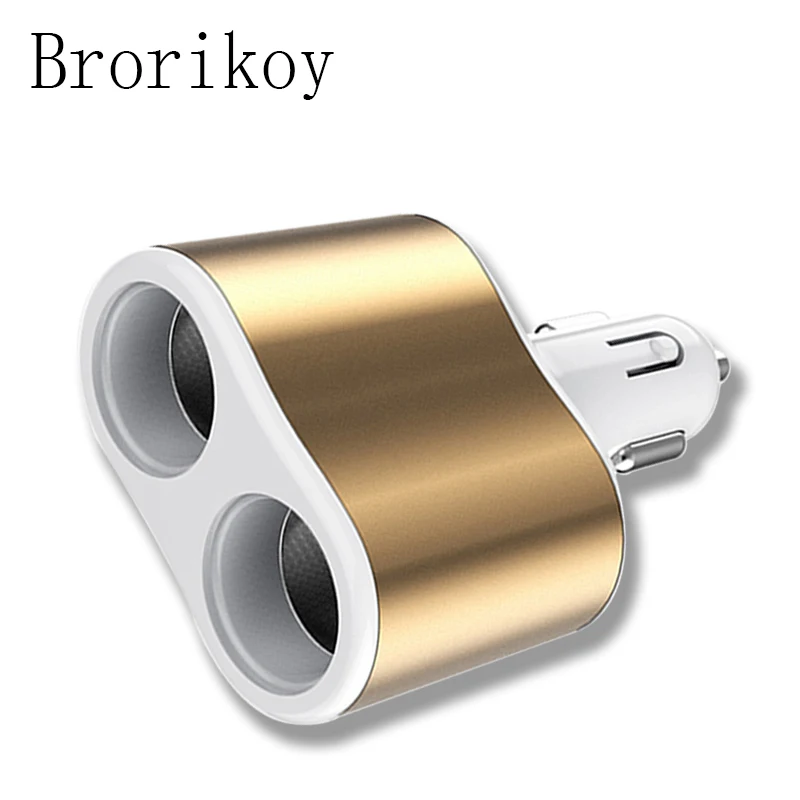 

Car Charger Cigarette Lighter Adapter 1 into 2 Socket interface Car-Charger Smart Auto Moblie Phone Charging for iPhone Brorikoy