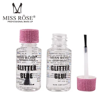 Miss Rose 글리터 접착제, 아이 스팽글 글리터, 방수, 저자극성, 수리 젤, 바닥 글리터, 스팽글 접착제, 25ML