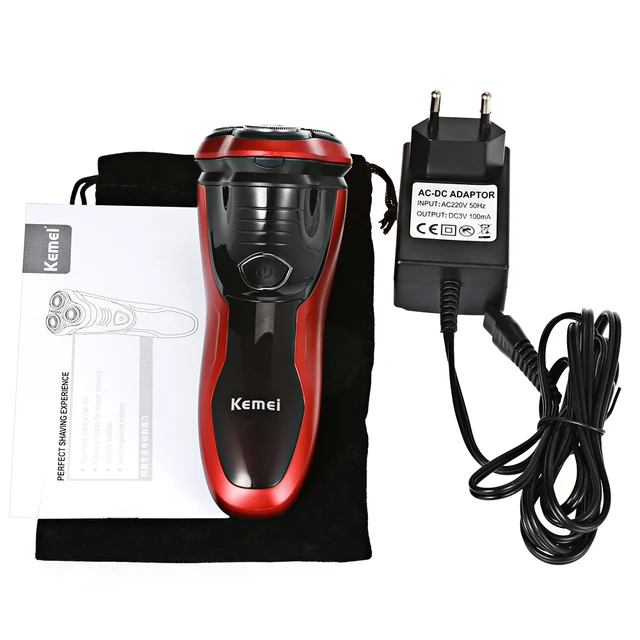 Kemei-9013 Electric Wasbare Shaver Rechargeable Rotary Men Razor Shaver with 3D Shaving Heads Hair Removal Scheren Machine