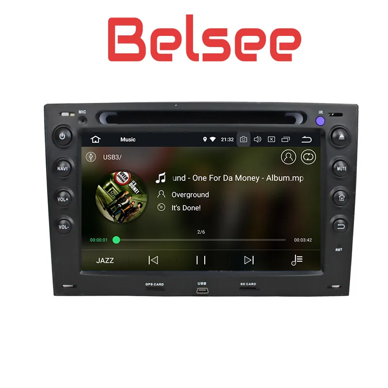 Belsee для Renault Megane 2003-2009 Android 8,0 Ocat Core автомобильный Радио Стерео gps навигация WiFi экран Авторадио аудио DVD плеер