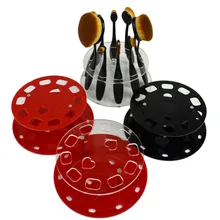 Makeup Brush Holder 10 Grids Toothbrush Oval Makeup Brushes Holder Brush Showing Rack makeup brush Drying display Stand Storage