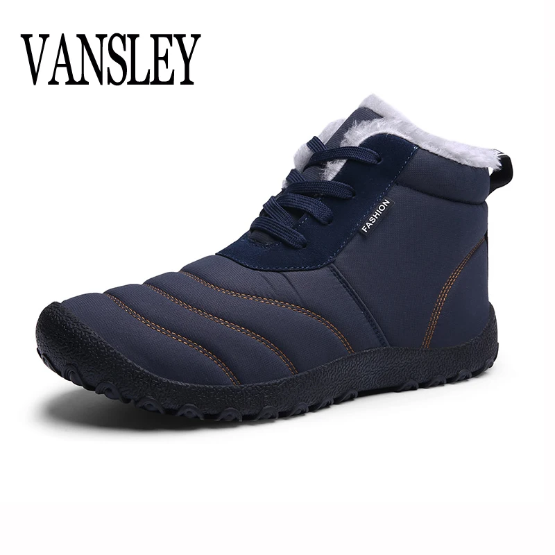 

Plus Size 39-48 Men Boots Winter Shoes Men Waterproof Canvas Denim Boots Plush Warm Winter Breathable Canvas Work Boots