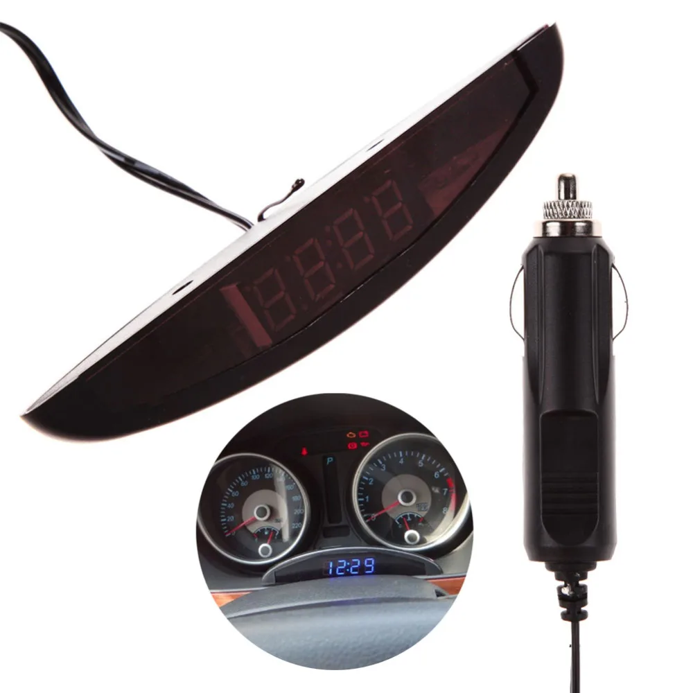 VODOOL New Car Luminous LED Digital Auto Clock Thermometer Voltmeter for Vehicle Trunk 12V Time Display with Memory Function VODOOL New Car Luminous LED Digital Auto Clock Thermometer Voltmeter for Vehicle Trunk 12V Time Display with Memory Function