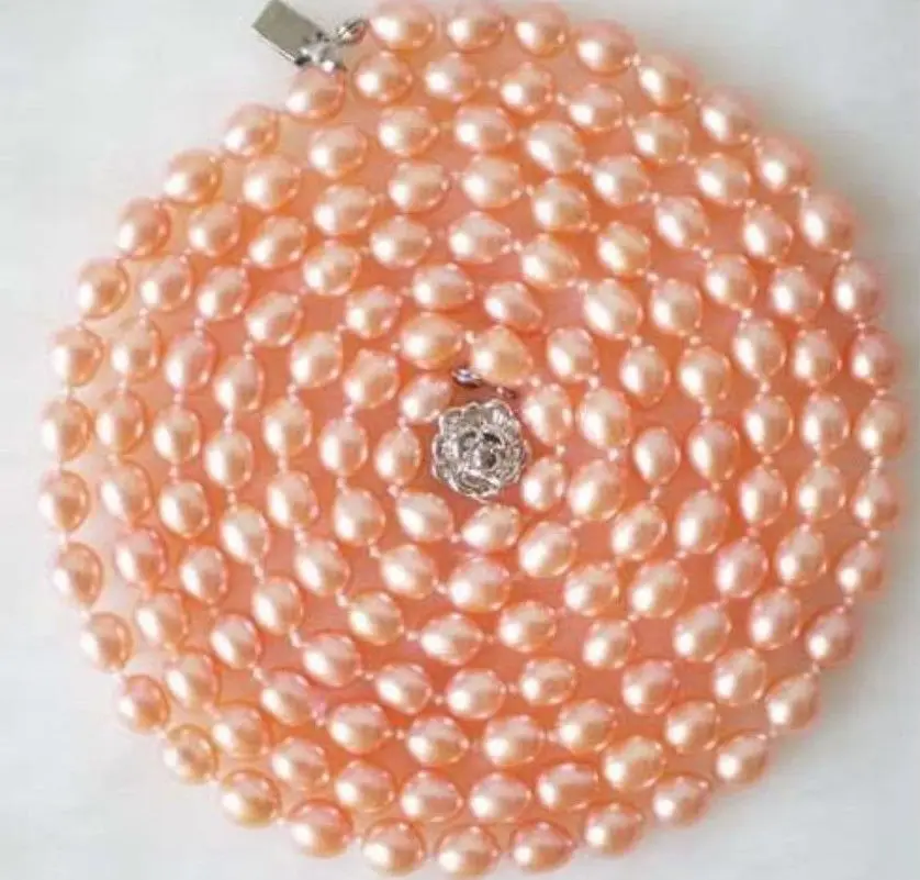 

Hot sale new Style >>>>>Beautiful! 7-8mm pink cultured pearl necklace 98