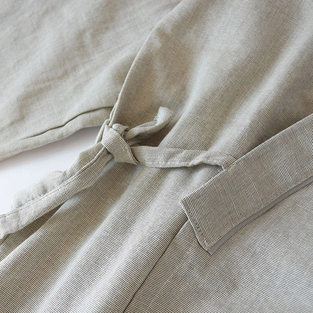 Хлопковое кимоно купальные халаты с v-образным вырезом с длинными рукавами японская весенне-осенняя одежда для сна