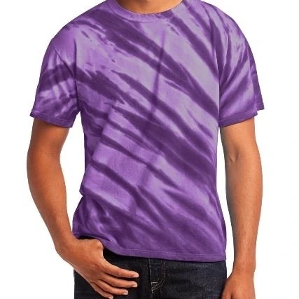 Port & Company PC148 Tiger Stripe Tie-Dye Tees Purple - 4XL (1)