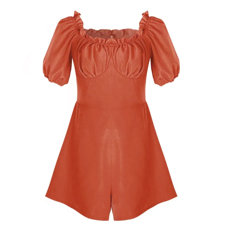 Bohemian Style Playsuit Solid Color Sexy Rompers Short Overalls Macacao Feminino Women Clothes Casual Summer Beach Jumpsuit F2 Bohemian Style Playsuit Solid Color Sexy Rompers Short Overalls Macacao Feminino Women Clothes Casual Summer Beach Jumpsuit F2