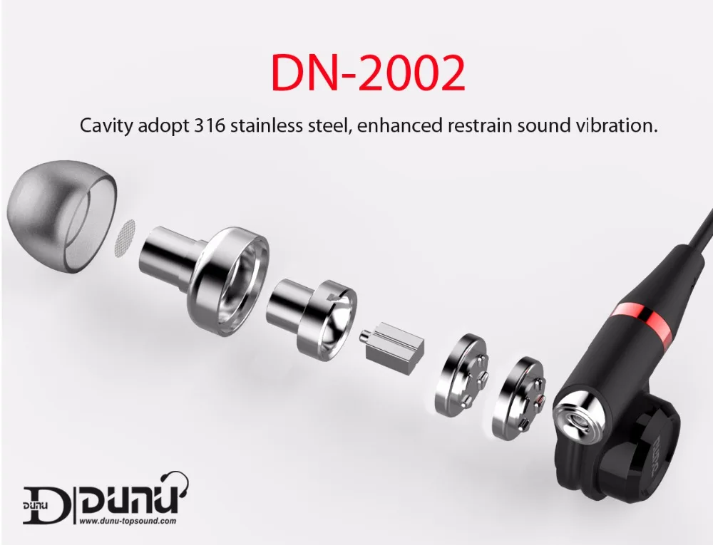 DUNU DN2002 HiFi наушники 2BA+ 2 динамические гибридные 4 драйвера IEM Наушники с разъемом MMCX DN-2002 DN 2002 TOPSOUND