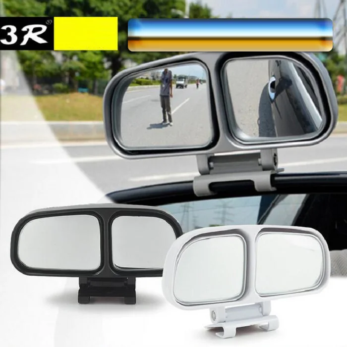 

rete automobile Car Mirror Blind Spot two glass Side Wide Angle Auto Rear View Adjustabe for parking universal option