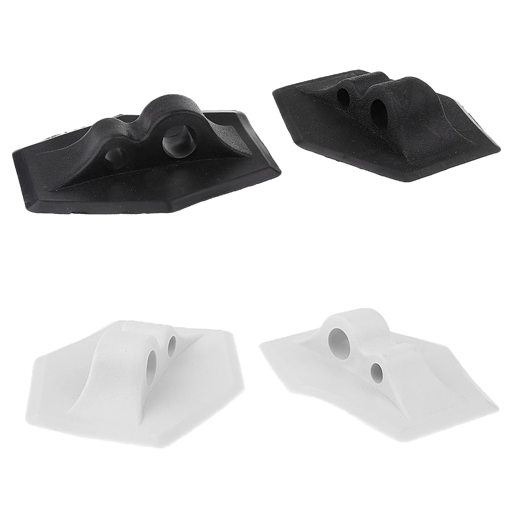2 Pieces Durable PVC Inflatable Boat Kayak Canoe Rope Buckle Deck Mount Holder Clip 2 Holes Rubber Dinghy Accessories