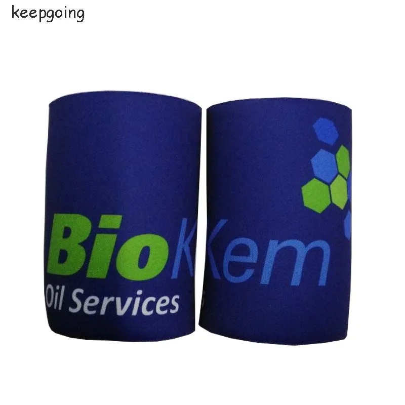 

100pcs Customized Logo Neoprene Stubby Holder Beer Picnic Cooler Bag Box Ice Pack Bottle Sleeve CoverWedding Company Celebration