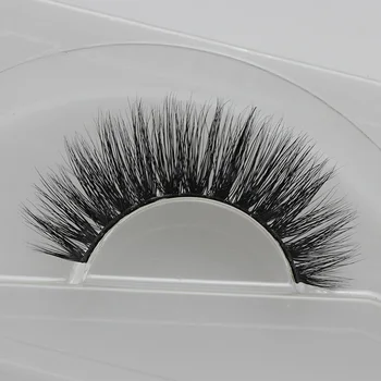 

2 Pairs/lot 3D Real Mink False Eyelashes LASGOOS Cross Thick Messy Fake Eye Lashes Makeup F03