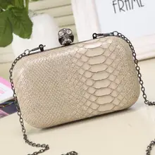 fashion women evening bags skull hasp chain women shoulder bag hand new 2016 hot lady bag